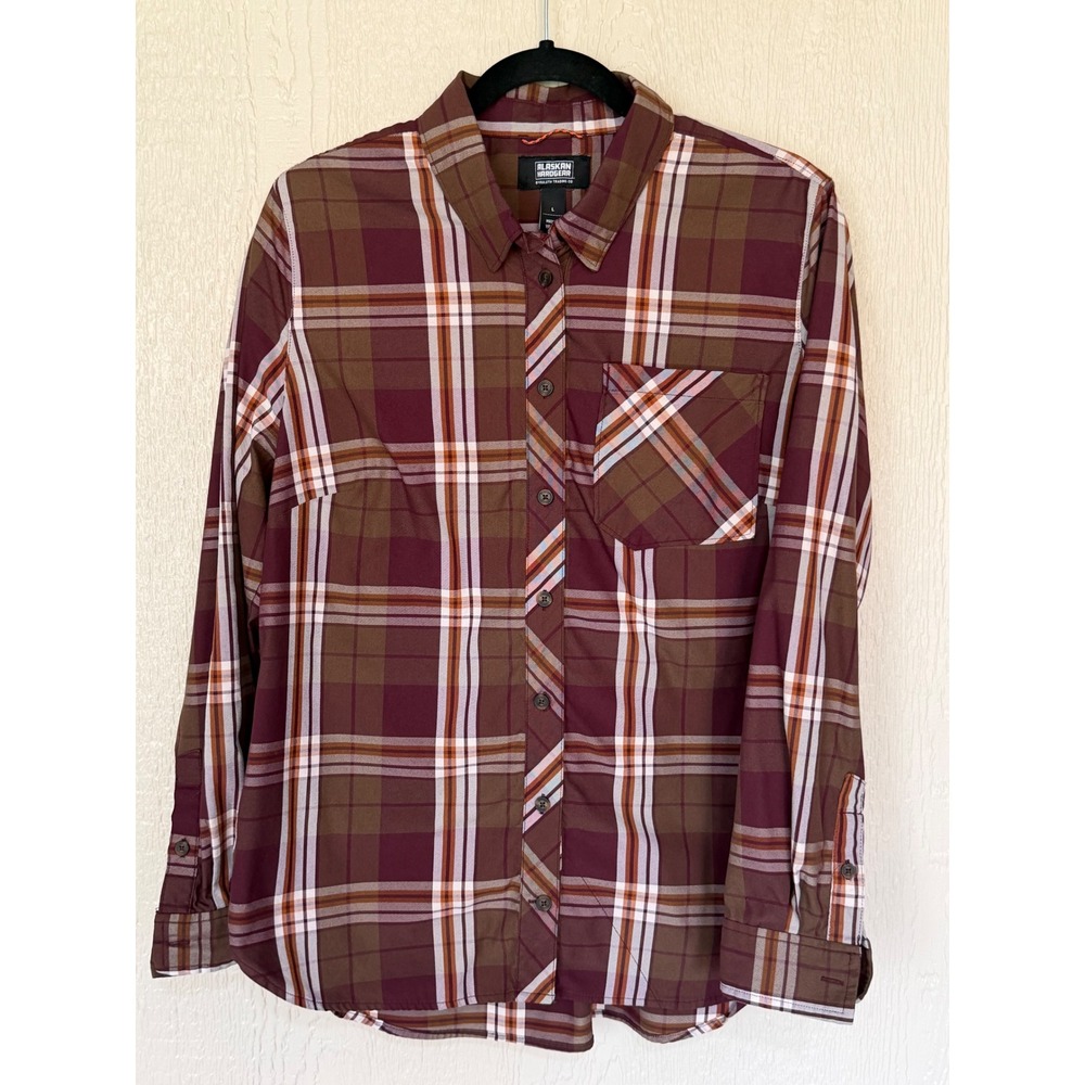 Alaskan Hardgear Duluth Trading Co Plaid Button Down Shirt Mens L Fabulous!